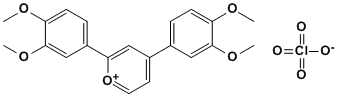 Molecular Structure of 61638-87-7 (Pyrylium, 2,4-bis(3,4-dimethoxyphenyl)-, perchlorate)